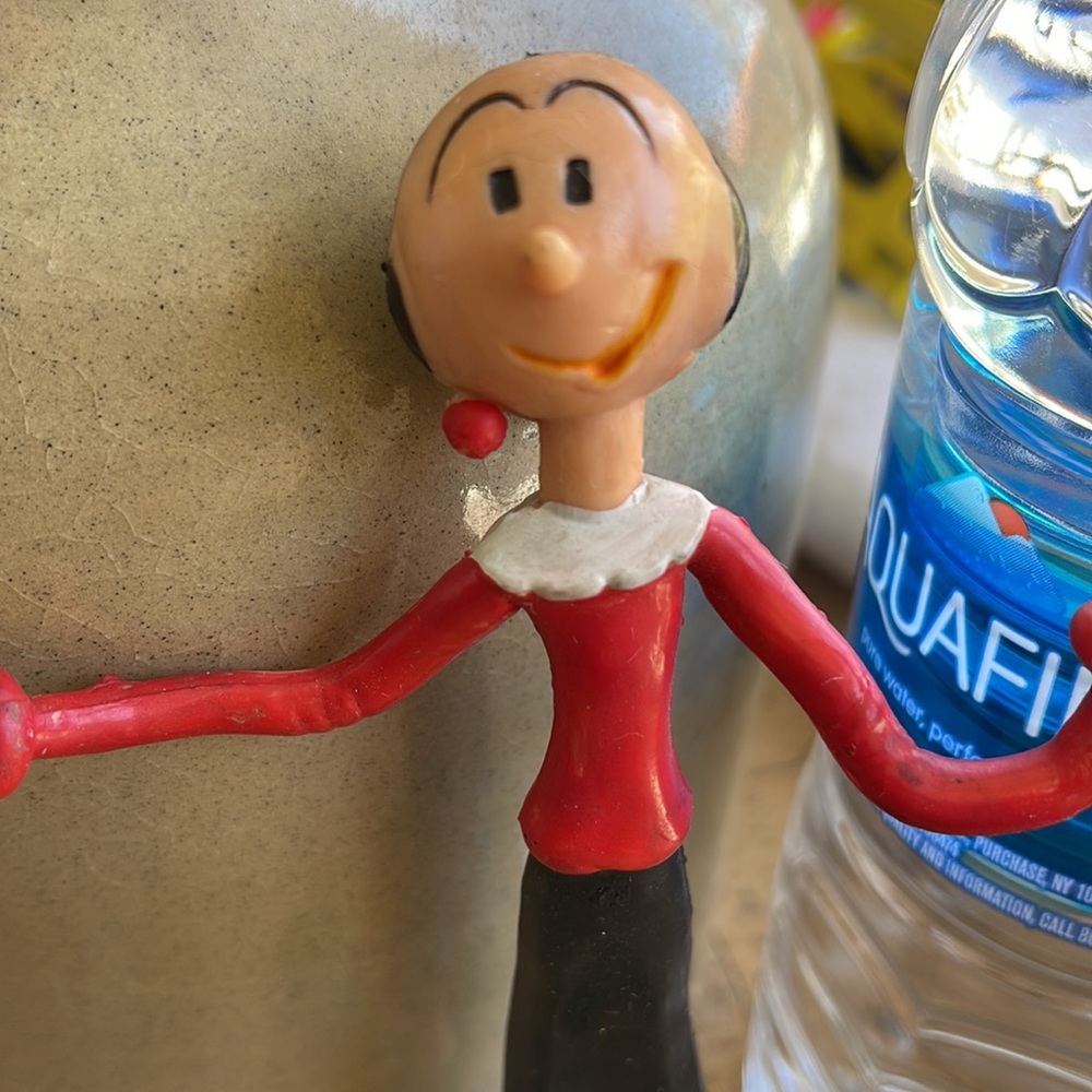 Vintage 1978 Popeye's Girlfriend Olive Oyl Bendable Figurine Toy Vintage Toy
